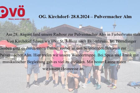 Pulvermacher Alm Radtour 28.8.24 Kirchdorf