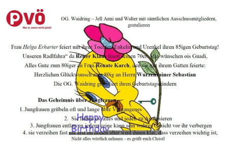 Geburtstag - September Og. Waidring Bild 0