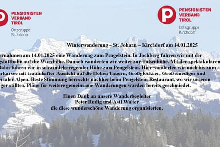 14.01.25 Winterwanderung Kirchdorf & St. Johann